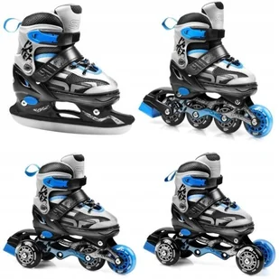 Spokey Regulowane 4w1 QUATTRO 30-33 niebieskie - Rolki - miniaturka - grafika 1