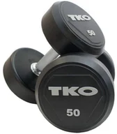 Hantle i ciężarki - Hantla stalowa gumowana Pro 44kg K828RR TKO - miniaturka - grafika 1