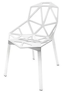 TOP E SHOP Krzesło split białe aluminium nogi białe - Krzesła - miniaturka - grafika 1