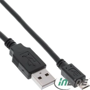 InLine Kabel USB microUSB 5m Czarny 31750 - Kable USB - miniaturka - grafika 1