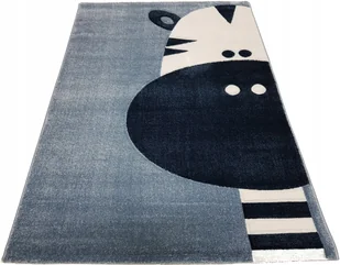 Dywan Avanos Kids 3D 80x150 zebra niebieski pasy - Dywany dla dzieci - miniaturka - grafika 1