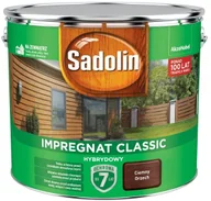 Farby i impregnaty do drewna - Sadolin Impregnat do drewna Hybrydowy ciemny orzech 9 l - miniaturka - grafika 1