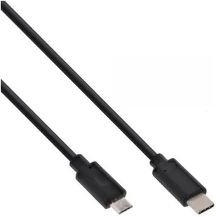 InLine Kabel USB USB C Micro USB M/M Czarny 1.5m 35744 - Kable USB - miniaturka - grafika 1