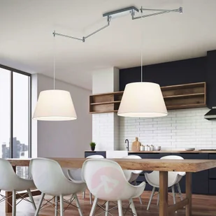 Helestra Certo lampa wisząca stożkowa 2-pkt. biała - Lampy sufitowe - miniaturka - grafika 3