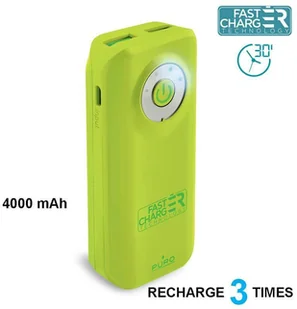 PURO 4000mAh Limonkowy FCBB40C3GRN - Powerbanki - miniaturka - grafika 3