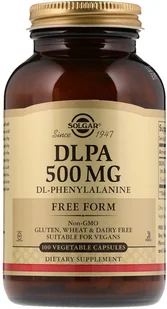 SOLGAR SOLGAR DLPA 500mg Dl-Phenylalanine 100vegcaps - Witaminy i minerały dla sportowców - miniaturka - grafika 1