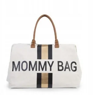 Childhome Torba Mommy Bag Paski Czarno-złote!!! - Torby i organizery dla mam - miniaturka - grafika 1