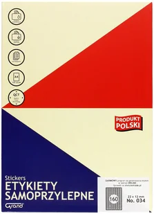 Grand Etykiety uniwersalne 22X12 białe (100) - Etykiety samoprzylepne i bloki etykiet - miniaturka - grafika 1