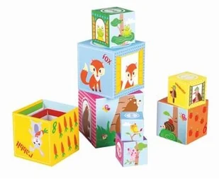 Lelin Układanka klocki kubeczki Leśne L10213 - Układanki dla dzieci - miniaturka - grafika 2