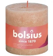 Świece - Bolsius Rustic Shine Świeca pieńkowa 100/100 mglisty róż - miniaturka - grafika 1