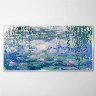 PL Coloray Obraz Szklany Woda lilie Monet 100x50cm - Obrazy i zdjęcia na płótnie - miniaturka - grafika 1