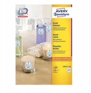 Papier do drukarek - Avery Etykiety okrągłe Zweckform L3415-100 białe - miniaturka - grafika 1