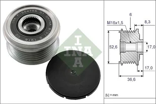INA Alternator - sprzęgło jednokierunkowe INA 535 0137 10 - Alternatory - miniaturka - grafika 1