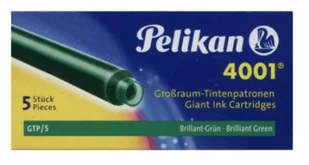 Pelikan NABOJE DŁUGIE GTP 5szt ZIELONE - Naboje i atramenty - miniaturka - grafika 1