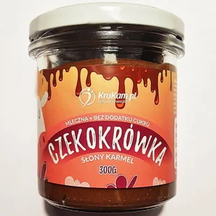 KruKam Mleczna Czekokrówka - Słony karmel 300g - Słodkie kremy i masła - miniaturka - grafika 1