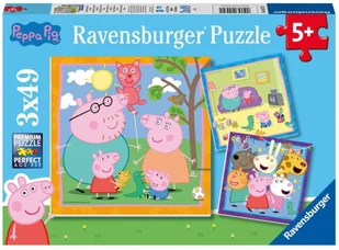 Ravensburger puzzle Świnka Peppa 3x49 elementów - Puzzle - miniaturka - grafika 1