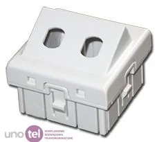 ALANTEC Adapter podwójny 2xST 45x45 kątowy - Pozostałe akcesoria sieciowe - miniaturka - grafika 1