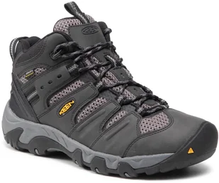 Keen Trekkingi Koven Mid Wp 1020210 Black/Steel Grey - Buty trekkingowe męskie - miniaturka - grafika 1