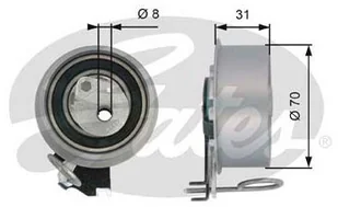GATES Rolka napinacza, pasek rozrządu T43135 - Rolki i napinacze - miniaturka - grafika 1
