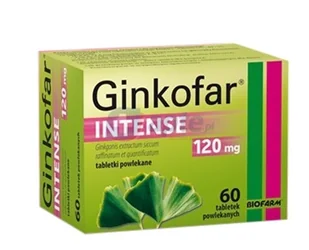 Biofarm Ginkofar Intense 120mg x60 tabletek - Układ nerwowy - miniaturka - grafika 1