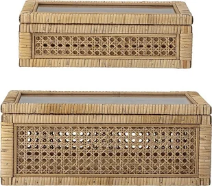 Bloomingville Pudełka Nature 2 szt. 82047910 - Pudła i pojemniki do przechowywania - miniaturka - grafika 1
