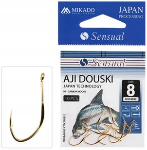 MIKADO Haczyk Sensual Aji Douski nr 10 złoty - Inne akcesoria dla wędkarzy - miniaturka - grafika 1