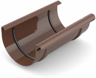 Cellfast Złączka rynnowa 125 mm PVC brąz - Rynny i akcesoria - miniaturka - grafika 1