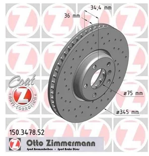 Zimmermann Tarcza hamulcowa 150.3478.52 - Tarcze hamulcowe - miniaturka - grafika 1