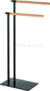Bisk Umbra wieszak stojący czarny drewno 07985 - Wieszaki łazienkowe - miniaturka - grafika 1