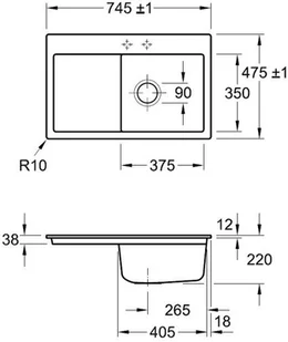 Villeroy & Boch Subway 45 Flat 67142FJ0 - Zlewozmywaki - miniaturka - grafika 4
