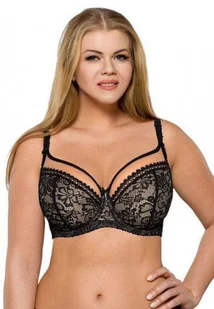 Ava Ava 1396 Crystal czarny biustonosz miękki plus size - Biustonosze - miniaturka - grafika 1