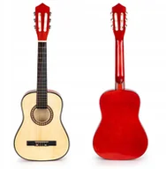 Instrumenty muzyczne dla dzieci - Gitara Dla Dzieci Duża Drewniana 6 Strun Ecotoys - miniaturka - grafika 1