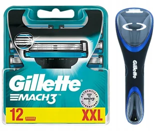 Gillette Mach 3 Wkłady Ostrza Nożyki 12 szt - Maszynki do golenia i wkłady - miniaturka - grafika 1