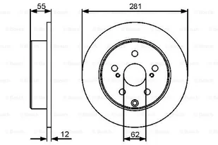 BOSCH Tarcza hamulcowa tylna, 0 986 479 419  0986479419 - Tarcze hamulcowe - miniaturka - grafika 1