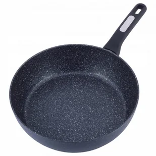 Kamille Patelnia głęboka gruba marmurowa 30cm 5397MR - Patelnie - miniaturka - grafika 1