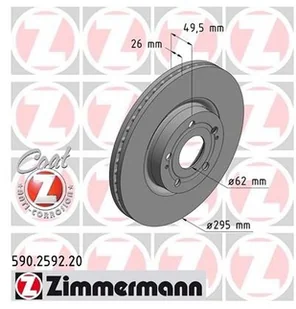 Zimmermann (OTTO GMBH) (OTTO GMBH) 590.2592.20 590.2592.20 - Tarcze hamulcowe - miniaturka - grafika 1