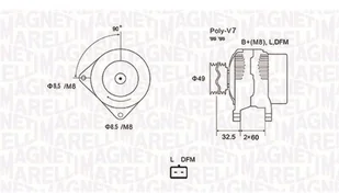 MAGNETI MARELLI Alternator 063731814010 063731814010 - Alternatory - miniaturka - grafika 1