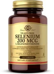 Solgar Selenium (Yeast Free) 200 mcg (100 tabl.) - Suplementy diety - miniaturka - grafika 1