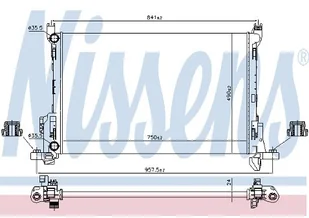 NISSENS Chłodnica, układ chłodzenia silnika 630803 - Chłodnice - miniaturka - grafika 1