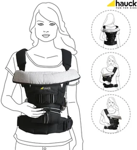 Hauck 4-Way, nosidełko ergonomiczne, Black - Nosidełka dla dzieci - miniaturka - grafika 1