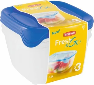 CURVER Zestaw pojemników CURVER Fresh&Go 3szt.) 182220 - Akcesoria i części AGD - miniaturka - grafika 3