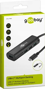 Goobay Hub USB 3.0 Goobay 77502 1 x USB-C czarny - Huby USB - miniaturka - grafika 3