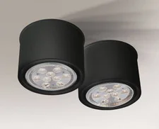 Shilo plafon techniczny Miki 2xES111 czarny 1118 - Lampy sufitowe - miniaturka - grafika 1