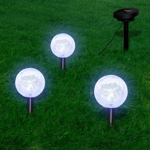 vidaXL  Lampy ogrodowe LED (3szt) z panelem solarnym - Lampy ogrodowe - miniaturka - grafika 1
