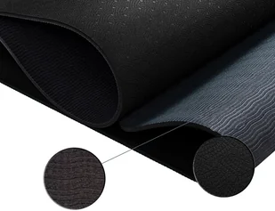 Movit CZARNA MATA TPE 190x60x0,6cm DO ĆWICZEŃ FITNESS - Maty do ćwiczeń - miniaturka - grafika 5