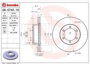 BREMBO Tarcze hamulcowe (komplet 2 sztuk) 09.5742.10 - Tarcze hamulcowe - miniaturka - grafika 1