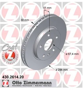 Zimmermann Tarcza hamulcowa 430.2614.20 - Tarcze hamulcowe - miniaturka - grafika 1