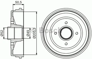 BOSCH Bęben hamulcowy 0 986 477 206 - Bębny hamulcowe - miniaturka - grafika 1