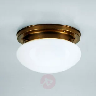 Berliner Messinglampen Lampa sufitowa HARRY, opalowa - Lampy sufitowe - miniaturka - grafika 1