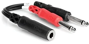 Hosa ypp136 Y-Cable 6,3 MM TRSF-6,3 mm TS YPP-136 - Akcesoria do nagłośnienia - miniaturka - grafika 1